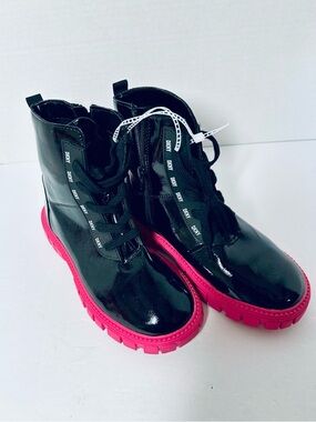 DKNY Toddler Girls Carrie Combat Zipper Closure LaceUp Boots Size 2 Size 13 NWOT
